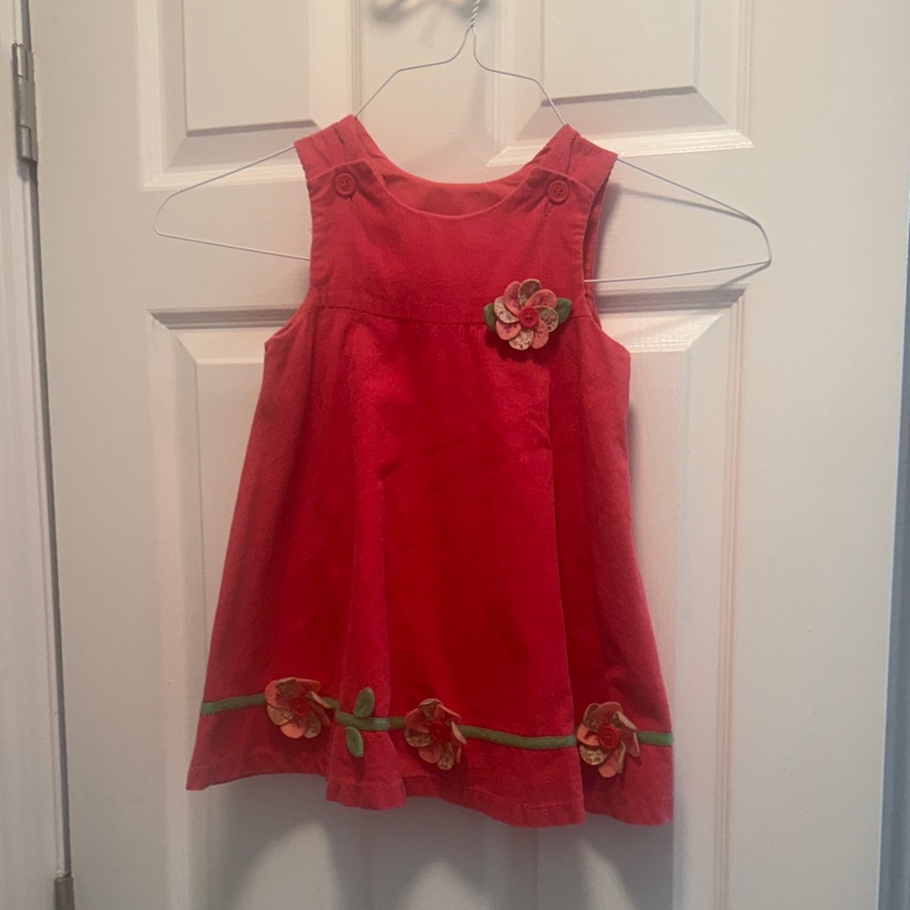 Charming Pink Kids Dress with Floral Accents